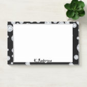 白黒フレーム華やかなモノグラム ポストイット (オフィス)