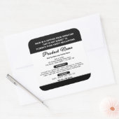 白黒フロリダコテージ食品ラベル スクエアシール (封筒)