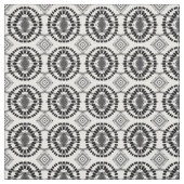 白黒フロージオメトリパターン ファブリック (見本)