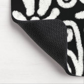 白黒フローラと渦巻き花花の渦巻き マウスパッド (コーナー)