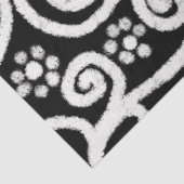 白黒フローラと渦巻き花花の渦巻き 薄葉紙 (詳細)