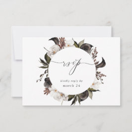 白黒フローラと食事RSVP 3 出欠カード