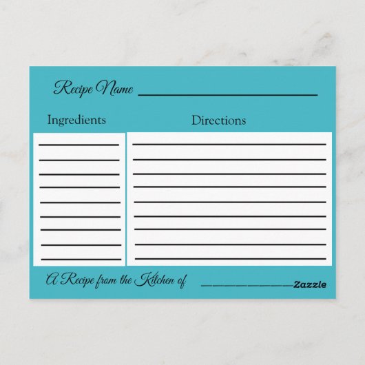 白黒フローラのストライプのレシピ結婚カード ポストカード (裏面)