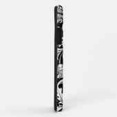 白黒フローラのヴィンテージパターン Case-Mate iPhoneケース (裏面/右)