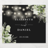 白黒フローラの緑結婚灯 ビールラベル (シングルラベル)