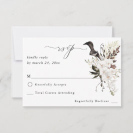 白黒フローラの食事RSVP 出欠カード