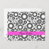 白黒フローラはがき ポストカード (正面/裏面)