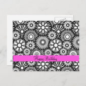 白黒フローラはがき ポストカード (正面/裏面)