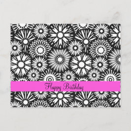 白黒フローラはがき ポストカード