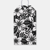白黒フローラはっきりした開花 ギフトタグ (裏面)