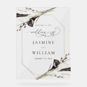 白黒フローラへようこそ2 アクリルサイン (正面)