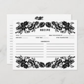 白黒フローラアクセンモダントレシピカード (正面/裏面)