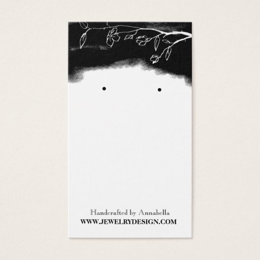 白黒フローライヤリングホルカスタムダージュエリー (正面)