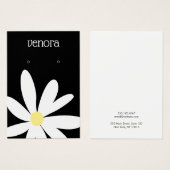 白黒フローライヤリング表示カード (正面&裏面)