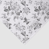 白黒フローライラストパターン 薄葉紙 (詳細)