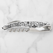 白黒フローラウェイターコルク栓抜 ソムリエナイフ (裏面)