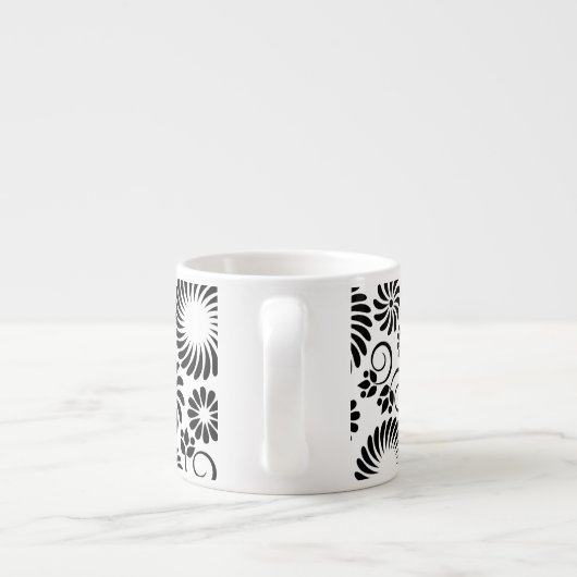 白黒フローラエスプレッソマグ エスプレッソカップ (裏面)