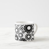白黒フローラエスプレッソマグ エスプレッソカップ (正面右)