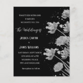 白黒フローラエレガントシンプル結婚の (正面)