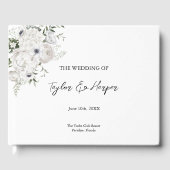 白黒フローラエレガントブーケモダン ゲストブック (正面)