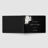 白黒フローラエレガントブーケモダン ゲストブック (全面)