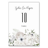白黒フローラエレガントブーケモダン テーブルナンバー (裏面)
