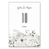 白黒フローラエレガントブーケモダン テーブルナンバー (正面)