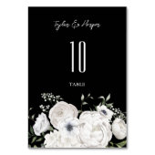 白黒フローラエレガントブーケモダン テーブルナンバー (正面)