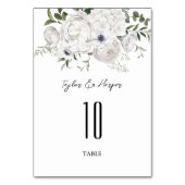 白黒フローラエレガントブーケモダン テーブルナンバー (裏面)