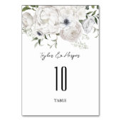 白黒フローラエレガントブーケモダン テーブルナンバー (正面)