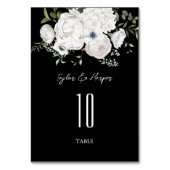 白黒フローラエレガントブーケモダン テーブルナンバー (裏面)