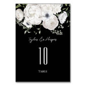 白黒フローラエレガントブーケモダン テーブルナンバー (正面)
