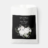 白黒フローラエレガントブーケモダン フェイバーバッグ (正面)