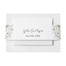 白黒フローラエレガントブーケモダン