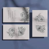 白黒フローラエレガント名刺 名刺
