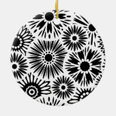 白黒フローラオーナメント セラミックオーナメント (裏面)