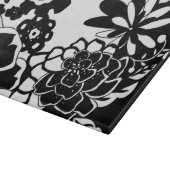 白黒フローラガーデングラフィックパターン カッティングボード (角)