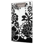 白黒フローラガーデングラフィックパターン クリップボード (左)