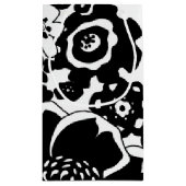 白黒フローラガーデングラフィックパターン スモールペーパーバッグ (裏面)