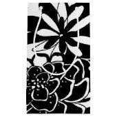 白黒フローラガーデングラフィックパターン スモールペーパーバッグ (正面)