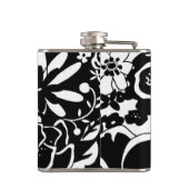白黒フローラガーデングラフィックパターン フラスク (裏面)