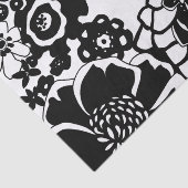 白黒フローラガーデングラフィックパターン 薄葉紙 (詳細)