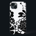 白黒フローラガーデングラフィックパターン iPhone 13ケース<br><div class="desc">Chariklia Zarrisによって作成された白黒のフローラガーデンシーンを示すグラフィックパターン。2色の色でさえその絵画美しいではほとんど圧倒される。今日与えこのプリントを購入して絶妙なフローラディスプレイの贈り物！</div>