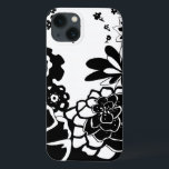 白黒フローラガーデングラフィックパターン iPhone 13ケース<br><div class="desc">Chariklia Zarrisによって作成された白黒のフローラガーデンシーンを示すグラフィックパターン。2色の色でさえその絵画美しいではほとんど圧倒される。今日与えこのプリントを購入して絶妙なフローラディスプレイの贈り物！</div>
