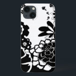 白黒フローラガーデングラフィックパターン iPhone 13ケース<br><div class="desc">Chariklia Zarrisによって作成された白黒のフローラガーデンシーンを示すグラフィックパターン。2色の色でさえその絵画美しいではほとんど圧倒される。今日与えこのプリントを購入して絶妙なフローラディスプレイの贈り物!</div>