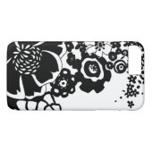 白黒フローラガーデングラフィックパターン Case-Mate iPhoneケース (裏面(横))