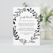白黒フローラガーランド結婚ズ詳細 エンクロージャーカード (スタンド正面)