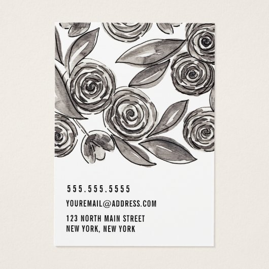 白黒フローラキーチェーンロゴ表示カード (裏面)