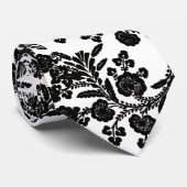 白黒フローラギフト ネクタイ (ロール)