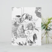 白黒フローラコラージスクラップブック紙 (スタンド正面)